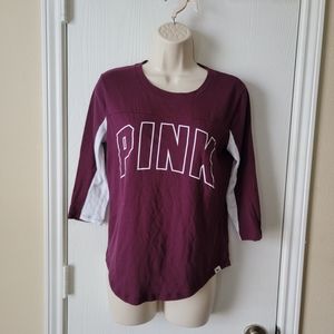 Pink Victoria's Secret Quarter Sleeve Tee
